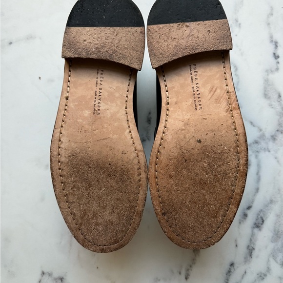 Freda Salvador Navy Patent Leather Elba Loafers - Picture 7 of 8